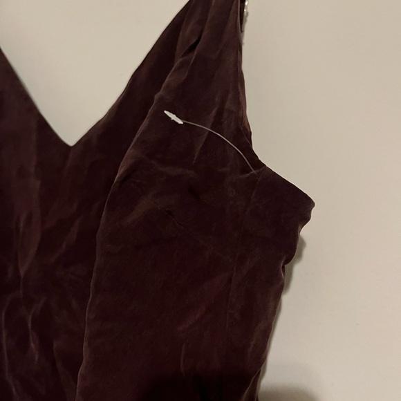 AG Adriano Goldschmied Burgundy Sueded Slip Dress Size Small - Picture 5 of 9